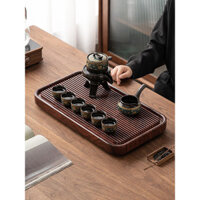 Khay Trà Kungfu Thoát Nước Kiểu Mới Khay Trà Gỗ Nguyên Khối Khay Trà Điện Nguyên Khối Gia Dụng Bàn Pha Trà Phòng Khách K