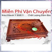 Khay trà rông chầu gỗ hương - Khay trà chân quỳ gỗ