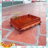 Khay Trà rồng Gỗ Hương,Khay trà chân quỳ kênh bong