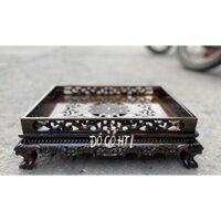 Khay trà rồng trầu khay trà rồng chân quỳ khay trà chữ nhật trang trí nhà cửa gỗ ,mun