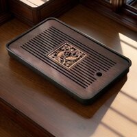 Khay trà tre cao cấp,Khay đựng trà gỗ,Khay đựng trà bằng tre hun khói