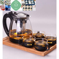 Khay trà tre đựng bộ ấm chén