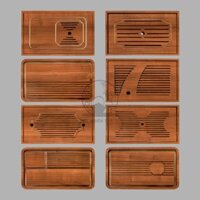 Khay trà tre, khay đựng trà màu nâu MOCNHIENTRACU có khay hứng nước tiện lợi cao cấp, an toàn cho sức khỏe