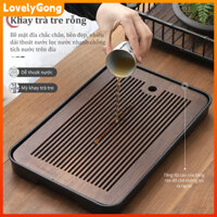 Khay trà tre, Khay trà tre cao cấp Khay đựng trà gỗ Khay đựng trà đạo bằng tre hun khói có khay đựng nước