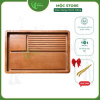 Khay Trà Tre Mộc Decor, Khay Đựng Ấm Chén Trà Có Khay Hứng Nước Tiện Lợi Cao Cấp