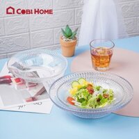 Khay trái nhựa trắng đựng trái cây, bánh kẹo, trang trí bàn ăn - 20cm