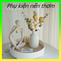 Khay trang trí Phụ kiện nến Yankee, BBW, Khay nhựa tròn Decor phong cách Hàn Quốc