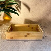Khay tre cao cấp đựng gia vị, đồ đa năng, tiện lợi - ONGTRE - 30x16x7cm