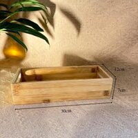 Khay tre cao cấp đựng gia vị, đồ đa năng, tiện lợi - ONGTRE - 30x12x7cm