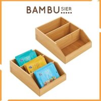 Khay tre chia ngăn đựng đồ đa năng