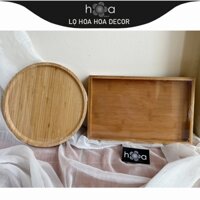 Khay tre chữ nhật, hình tròn,khay tre chuyên dụng đựng ấm chén,decor trang trí.LOHOAHOADECOR