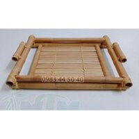 Khay tre đựng ấm chén