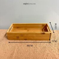 Khay tre ONGTRE cao cấp đựng đồ đa năng, tiện lợi - 30x12x7cm