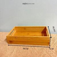 Khay tre ONGTRE cao cấp đựng đồ đa năng, tiện lợi - 30x16x7cm