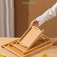 Khay tre trà MOCHO, có tay cầm Khay đựng thức ăn nhanh hình chữ nhật, Khay đựng đồ hai tay thủ công đơn giản Phụ kiện trà