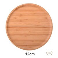 Khay Tre tròn Home Decor  Đĩa gỗ CHỐNG TRƠN TRƯỢT chất liệu gỗ tre cao cấp không xử lý hóa chất - 12cm