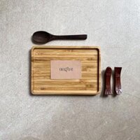 Khay tre tròn, vuông, chữ nhật decor ONGTRE hình chữ nhật đựng đồ ăn, uống trà - CN 20x15cm