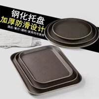 Khay tròn nhựa chống trượt hình chữ nhật cho khách sạn, nhà hàng, khay phục vụ trà, nước, quán bar, KTV YC8S