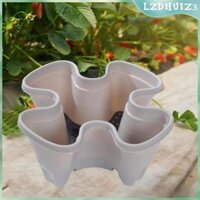 Khay trồng dâu tây Chậu hoa nhẹ cho đồ chơi tiết kiệm không gian Phụ kiện chắc chắn có lưới thoát nước hình cánh hoa