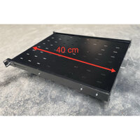 Khay Trượt Slide Tray Cho Tủ Rack, Tủ Mạng, Sâu D600mm chuẩn 19inh màu đen