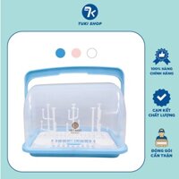 Khay úp bình sữa có nắp đậy Việt Nhật, Giá úp cốc có quai xách an toàn tiện lợi