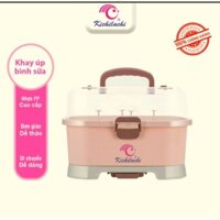 Khay úp bình sữa Kichilachi cao cấp có nắp đậy và khay thoát nước