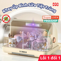 Khay Úp Bình Sữa Tiệt Trùng Bảo Quản Bằng Tia UVC Loại Bỏ Vi Khuẩn 99% Không BPA An Toàn Tiện Dụng