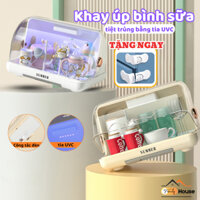 Khay Úp Bình Sữa Tiệt Trùng TRENDY Bảo Quản Bằng Tia UVC Loại Bỏ Vi Khuẩn 99% Không BPA An Toàn Tiện Dụng