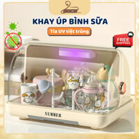 Khay Úp Bình Sữa Tiệt Trùng MOCS Bảo Quản Bằng Tia UVC Loại Bỏ Vi Khuẩn 99% Không BPA An Toàn Tiện Dụng