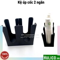 Khay úp cốc 2 ngăn đứng thẳng - Kệ úp ly bằng nhựa PP