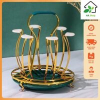 Khay Úp Cốc Inox Mạ Vàng Đa Năng - Khay Úp Ly Phong Cách Bắc Âu Sang Trọng Chất Liệu Cao Cấp