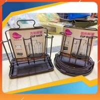 Khay úp cốc inox sơn tĩnh điện kèm bộ hứng nước tiện dụng