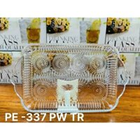Khay úp cốc - khay đựng ly thủy tinh cao cấp họa tiết khắc sắc nét chống lực chịu nhiệt tốt