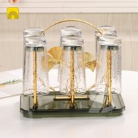 Khay Úp Cốc Ly Cao Cấp Inox Mạ Vàng Cao Cấp Sang Trọng Phong Cách Hoàng Gia