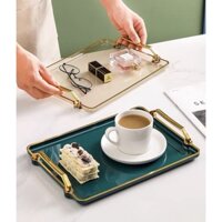 khay úp cốc ly chén phíp pha Lê 2 màu phong cách Bắc Âu sang trọng tinh tế