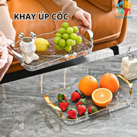 Khay úp cốc ly, khay trà, khay để hoa quả chất liệu nhựa PP cao cấp chịu nhiệt tốt sang trọng dịp lễ tết Nhà Mộc