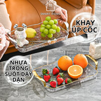 Khay úp cốc ly, khay trà, khay để hoa quả chất liệu nhựa PP cao cấp chịu nhiệt tốt sang trọng Smart Home