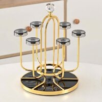 Khay Úp Cốc Ly Xoay Tròn Inox  Sang Trọng Phong Cách Hoàng Gia