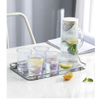 Khay úp ly, Khay đựng ấm chén, Khay trà cao cấp bằng inox mạ - VD706 - Xanh