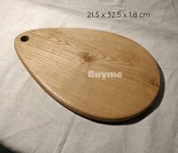 Khay và thớt Buyme Home gỗ Tần Bì nguyên khối có tay cầm Bán buôn Sỉ - Giọt nước 21.5x32.5