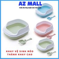 Khay vệ sinh cho mèo tặng xẻng xúc, chậu cát cho mèo 47cm x 37 cm x 20cm