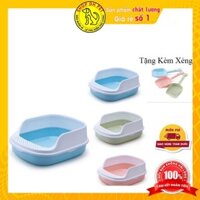 Khay Vệ Sinh Mèo Kích Thước 48*40*20cm Cao Cấp -Tặng kèm xẻng cao cấp theo màu.chọn mẫu