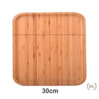 KHAY VUÔNG GỖ TRE CAO CẤP  KHAY GỖ VUÔNG DECOR  KHAY GỖ TRE VUÔNG - To30