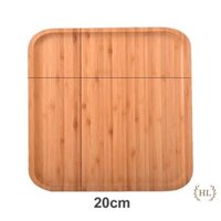 KHAY VUÔNG GỖ TRE CAO CẤP  KHAY GỖ VUÔNG DECOR  KHAY GỖ TRE VUÔNG - Bé20