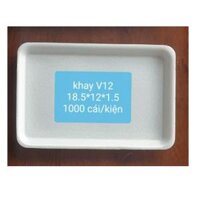 Khay xốp V12 màu trắng đựng thực phẩm