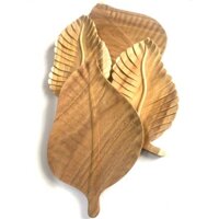 Khay/Đĩa gỗ keo hình lá đẹp Vitrapro
