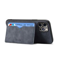 Khe Cắm Thẻ Đứng Bao Da Cho iPhone 15 14 12 11 13 Pro Max 14 Plus XR XS Max Slim Cover