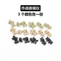 Khí cụ cảnh sát quân đội đặc biệt hiện đại tương thích mới, mô hình quân nhân MOC, kính nhìn đêm, mũ bảo hiểm lắp ráp, khối xây dựng, phụ kiện đồ chơi