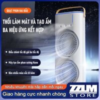 (khiển từ xa) Quạt phun sương đá hai đầu, quạt im lặng có thể sạc lại USB, máy làm mát không khí để bàn