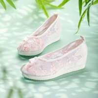 Khiêu Vũ Thêu Giày Vải Cổ Nữ Trung Quốc Giày Sandal Lưới Đế Mềm Nhẹ Thoáng Khí Hanfu Thêu Giày